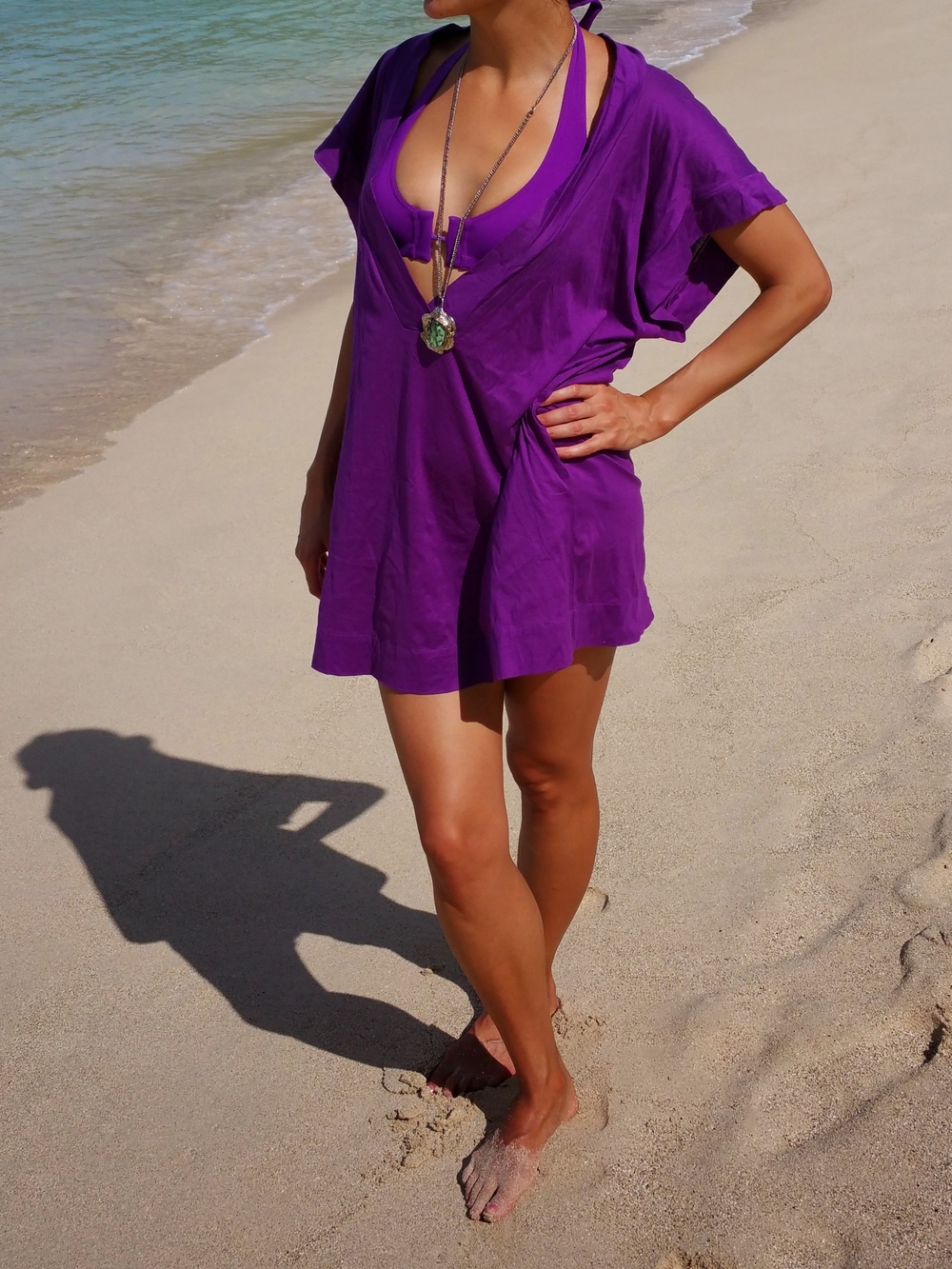 Eres Beach Tunic Swim Coverup Renee in Purple Size S/M